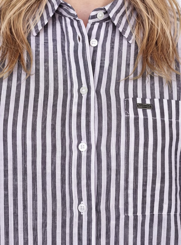 Women Striped Oversized Shirt
