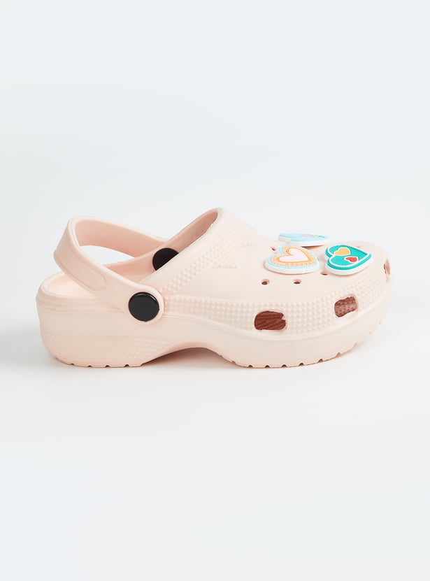 Girls Applique Clogs with Charms