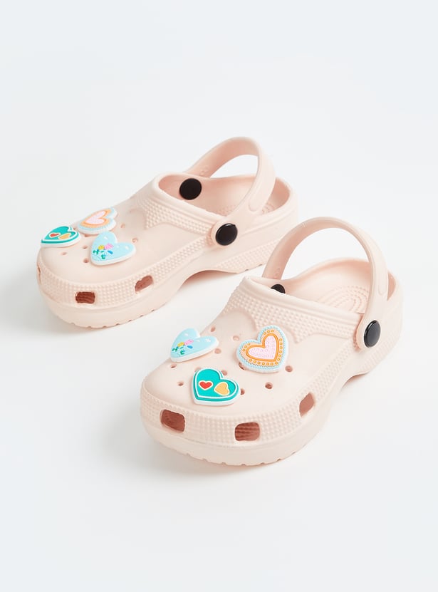 Girls Applique Clogs with Charms