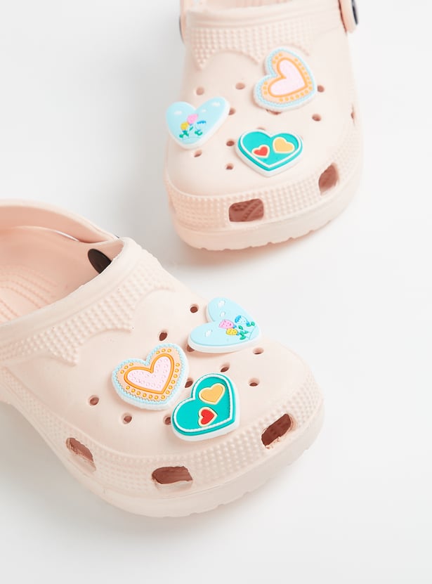Girls Applique Clogs with Charms