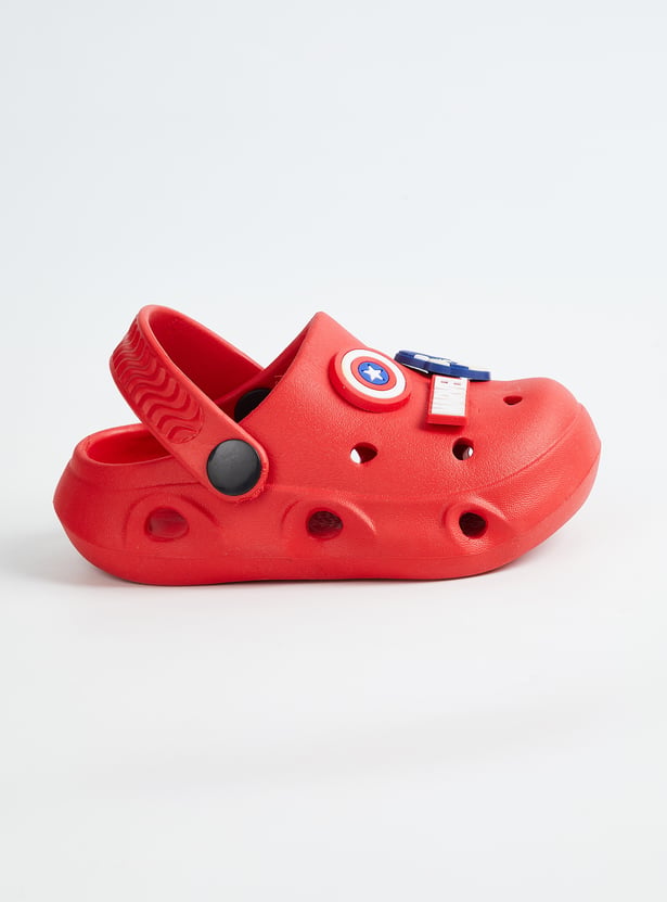 Boys Captain America Clogs with Charms