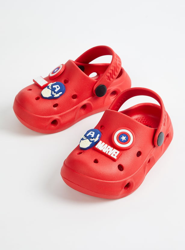 Boys Captain America Clogs with Charms