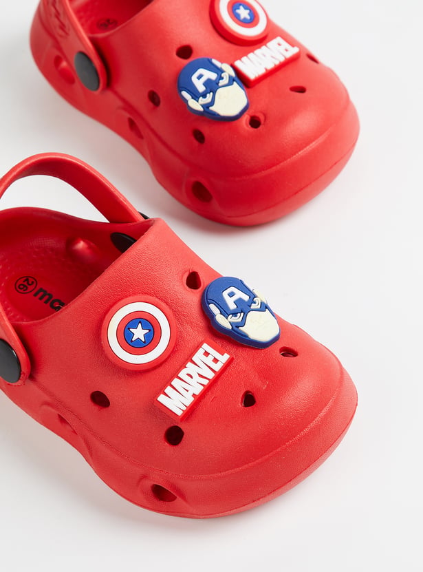 Boys Captain America Clogs with Charms