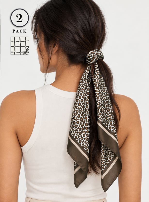 Women Printed Scarves - Pack of 2