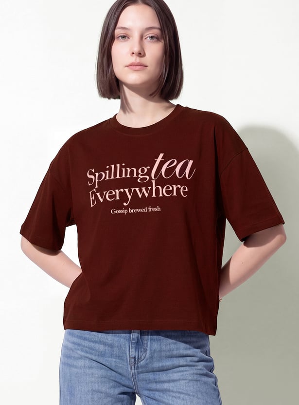 URB_N Women Printed Oversized T-shirt