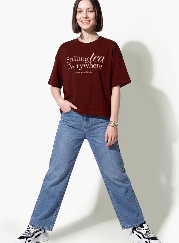 URB_N Women Printed Oversized T-shirt