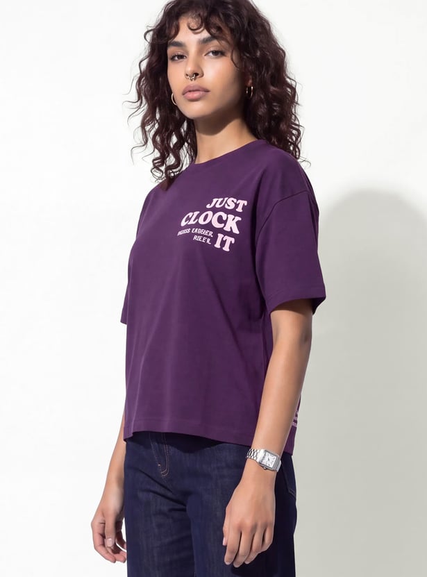 URB_N Women Boxy Fit Printed T-shirt