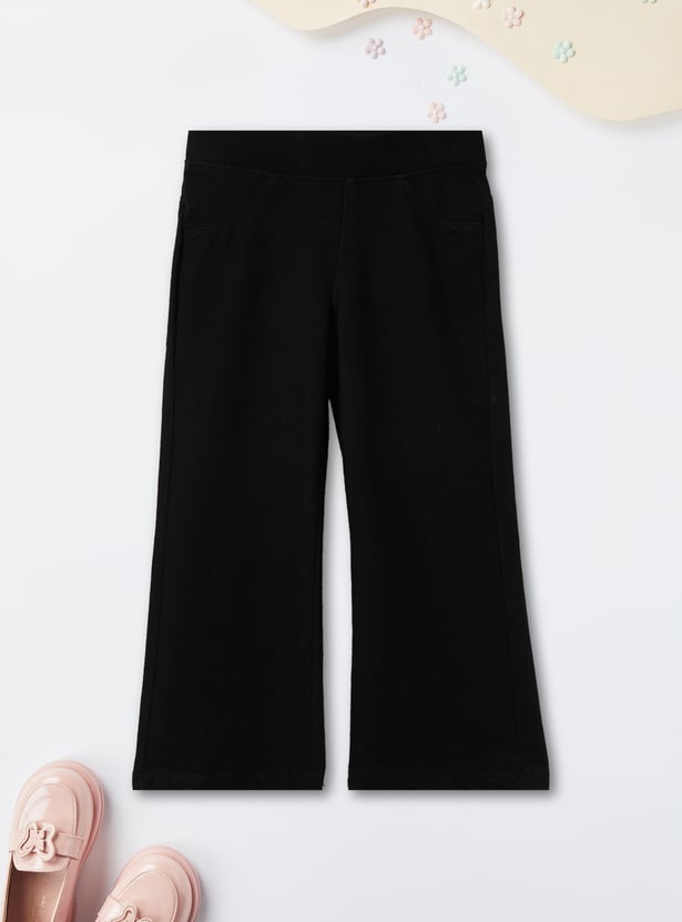 Girls Flared Fit Denim Pants