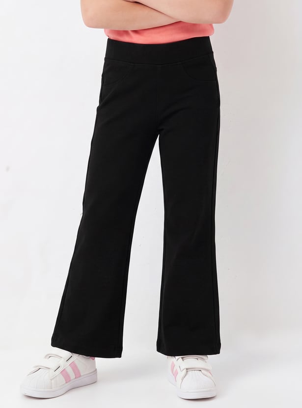 Girls Flared Fit Denim Pants