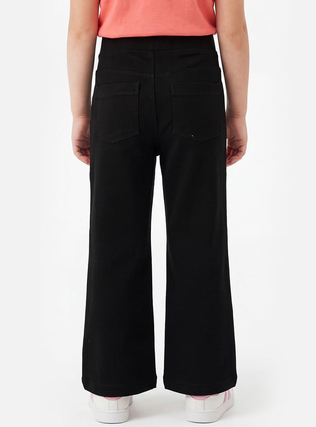 Girls Flared Fit Denim Pants