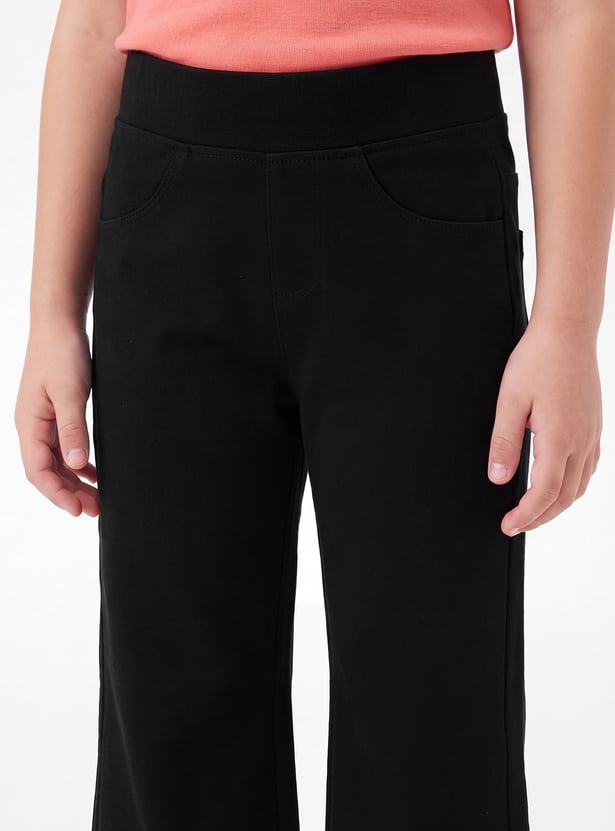 Girls Flared Fit Denim Pants
