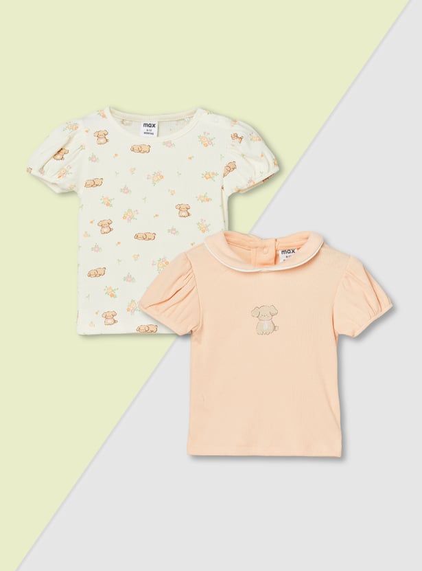 Girls Printed Tops - Pack of 2