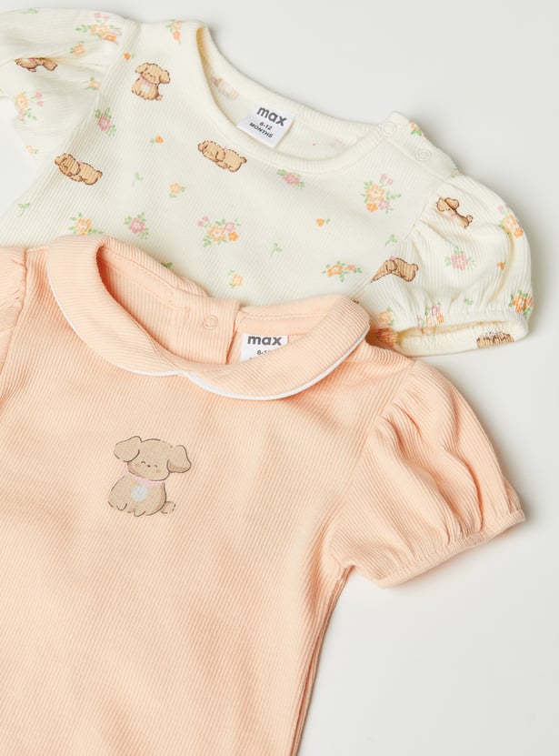Girls Printed Tops - Pack of 2