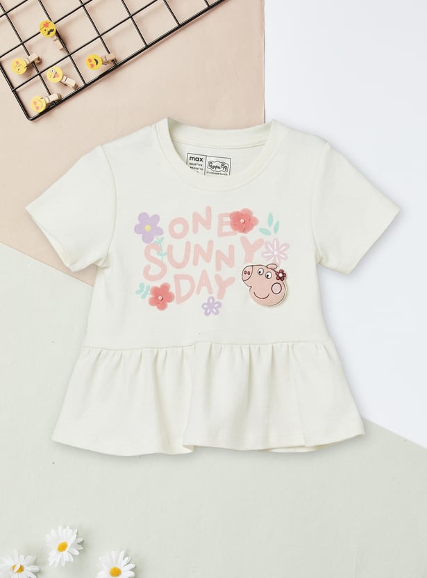 Girls Printed Top with Shorts Set