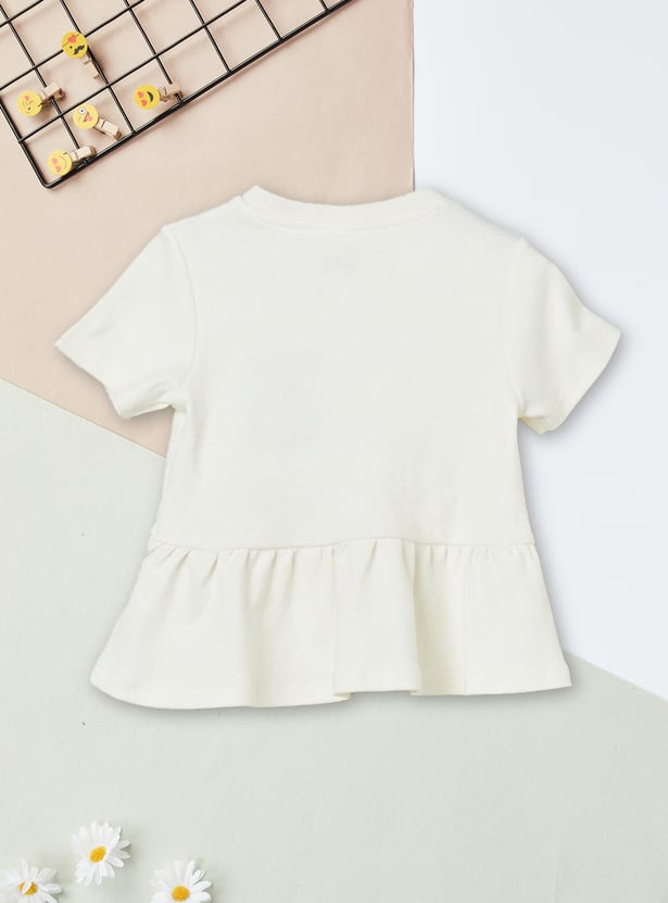 Girls Printed Top with Shorts Set