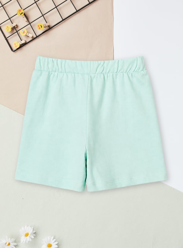 Girls Printed Top with Shorts Set