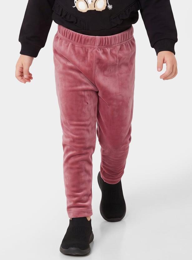 Girls Solid Velor Legging