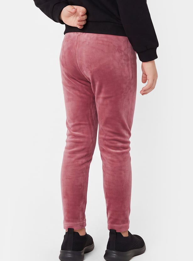 Girls Solid Velor Legging