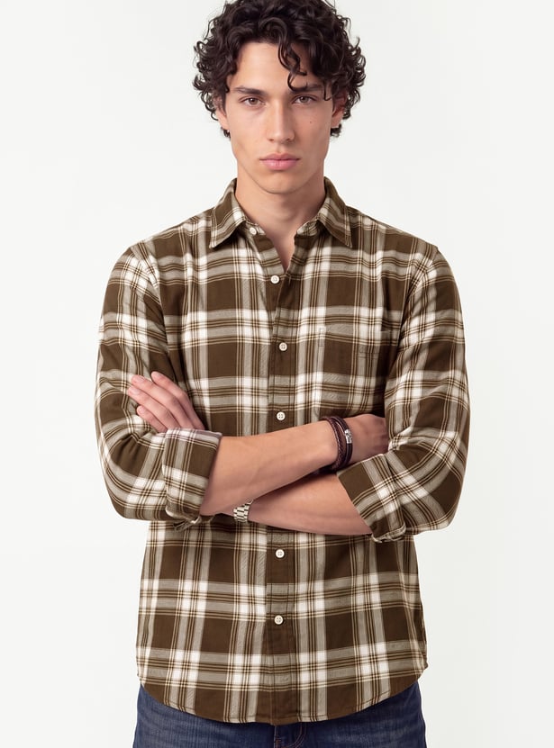 Men Checked Regular Fit Shirt