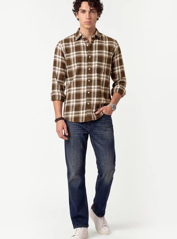 Men Checked Regular Fit Shirt