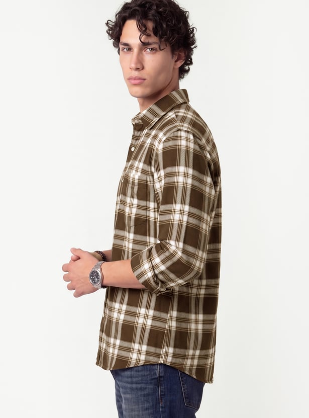 Men Checked Regular Fit Shirt