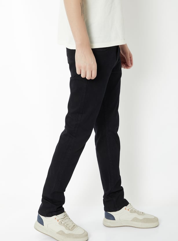 Men Solid Regular Fit Jeans