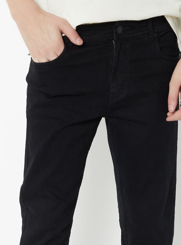 Men Solid Regular Fit Jeans