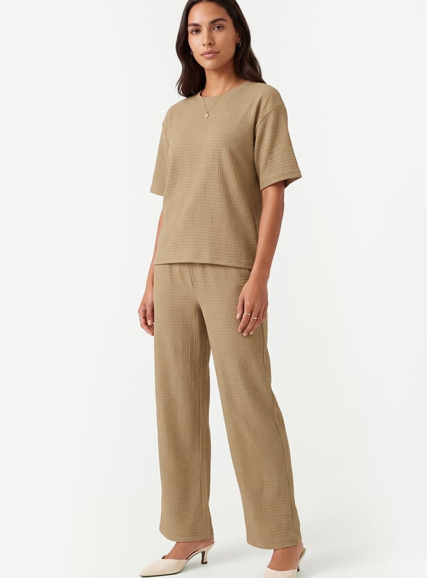 Women Textured T-shirt