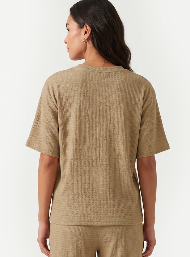 Women Textured T-shirt
