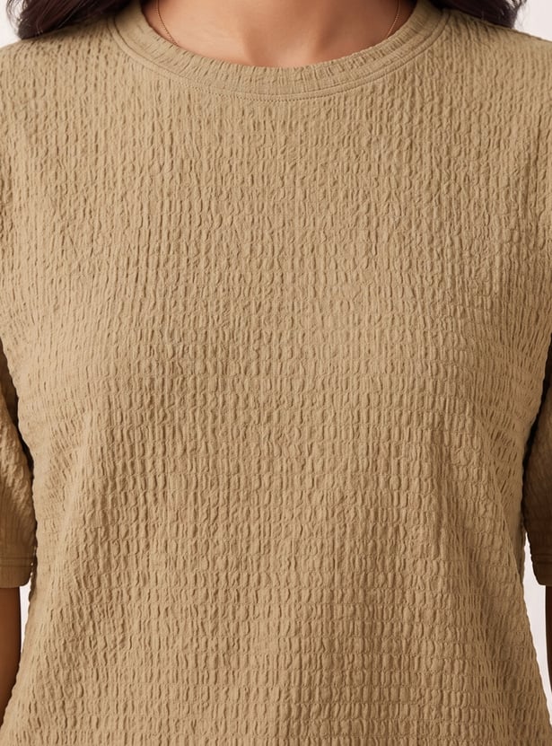 Women Textured T-shirt