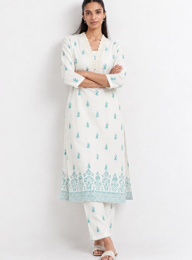 Women Printed Straight Kurta Set