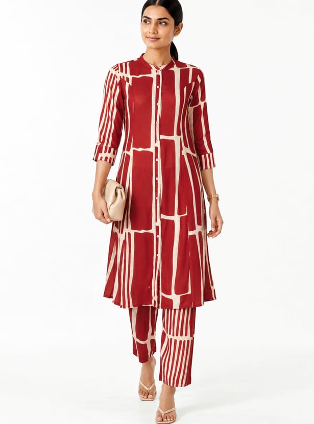 Women Printed A-line Kurta Set