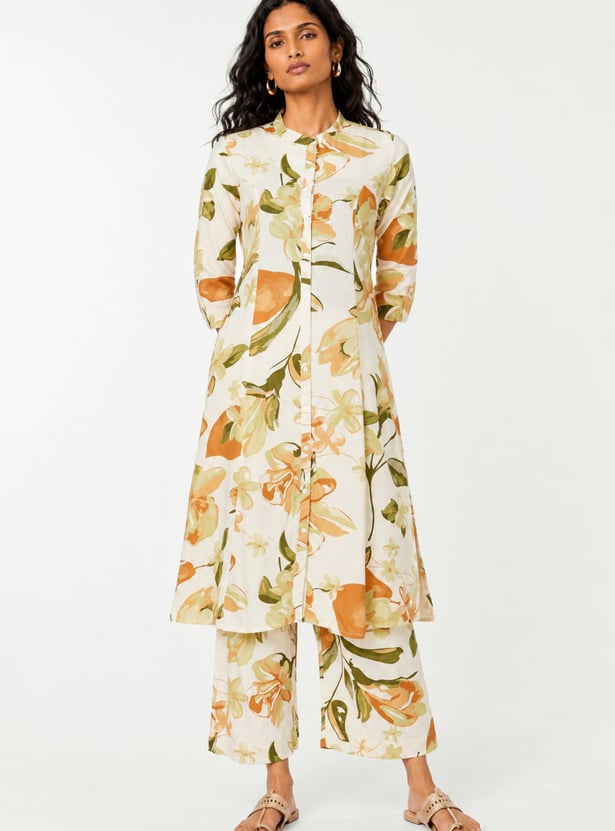 Women Floral Print A-line Kurta Set