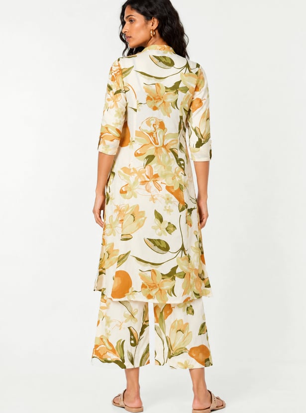 Women Floral Print A-line Kurta Set