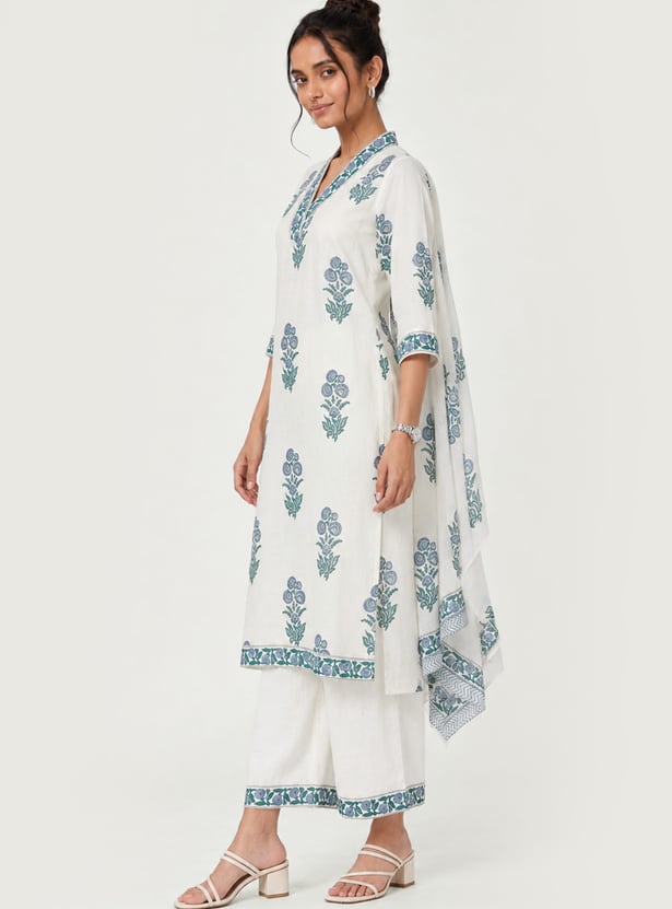 Women Printed Straight Kurta Set