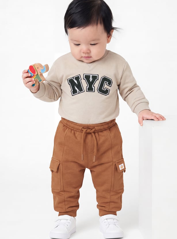 Boys Printed Cargo Joggers - Pack of 2