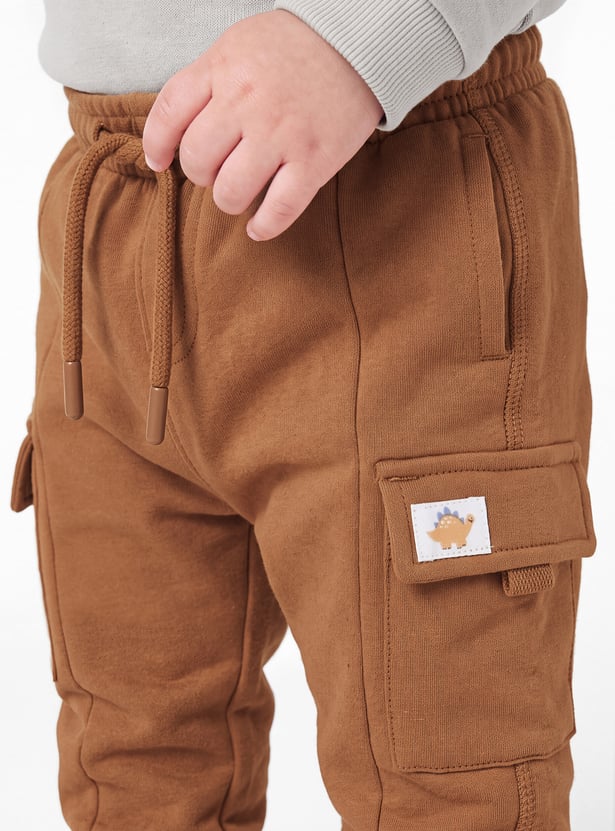 Boys Printed Cargo Joggers - Pack of 2