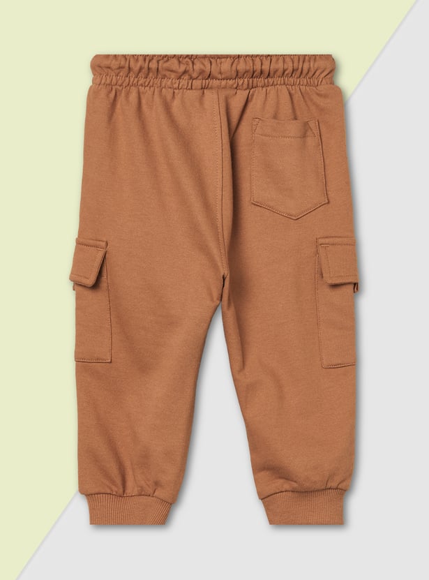 Boys Printed Cargo Joggers - Pack of 2