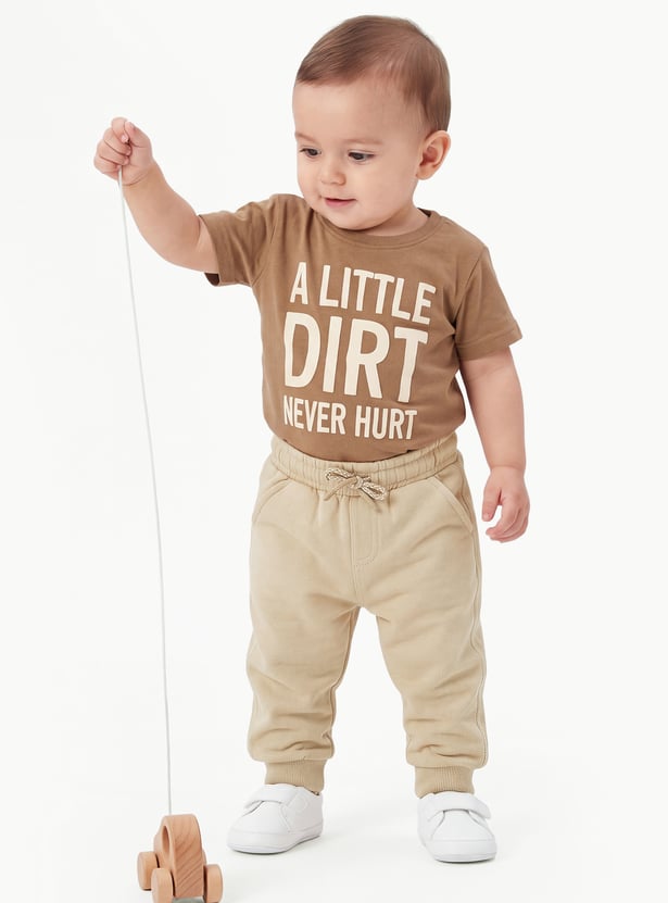Boys Solid Joggers - Pack of 2