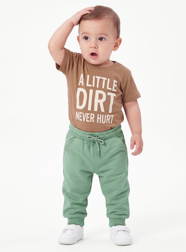 Boys Solid Joggers - Pack of 2