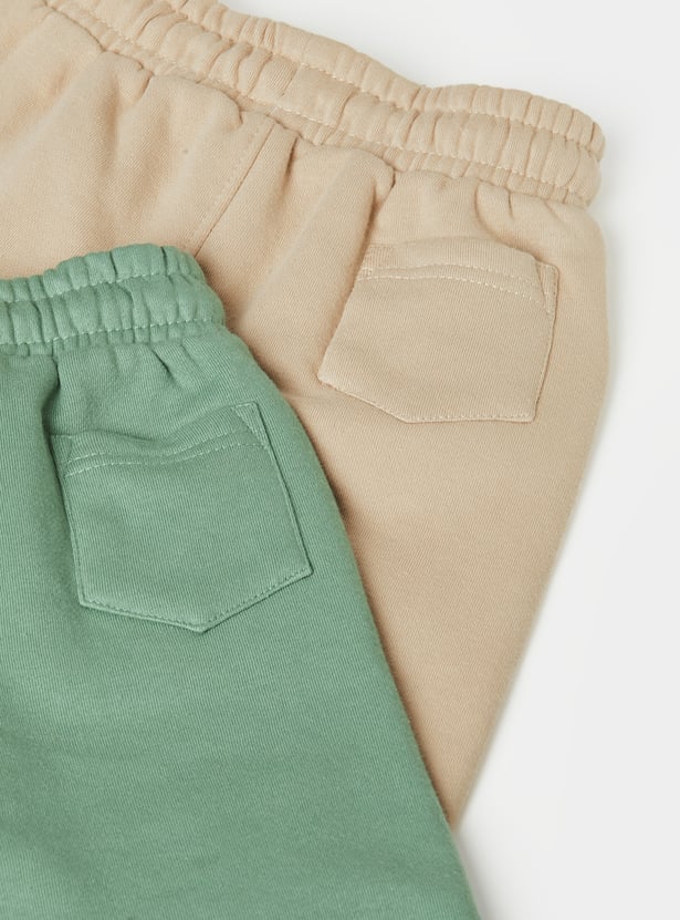Boys Solid Joggers - Pack of 2
