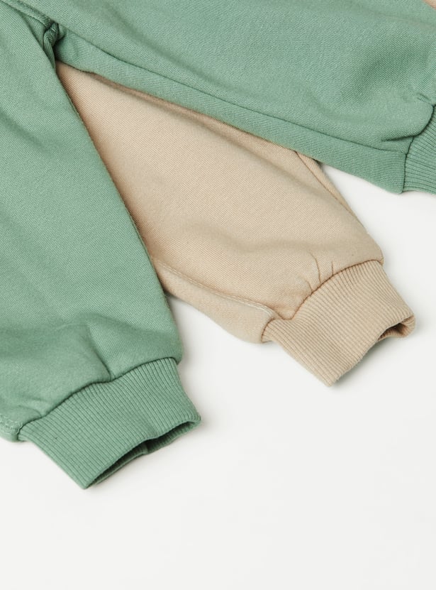 Boys Solid Joggers - Pack of 2