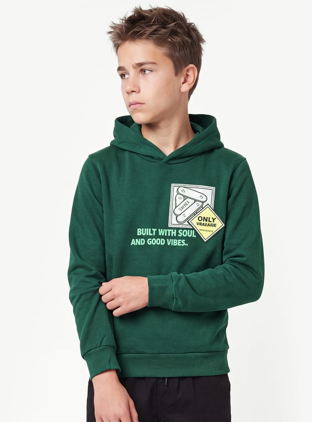 Boys Printed Pullover Hoodie