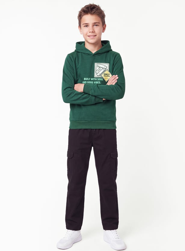 Boys Printed Pullover Hoodie