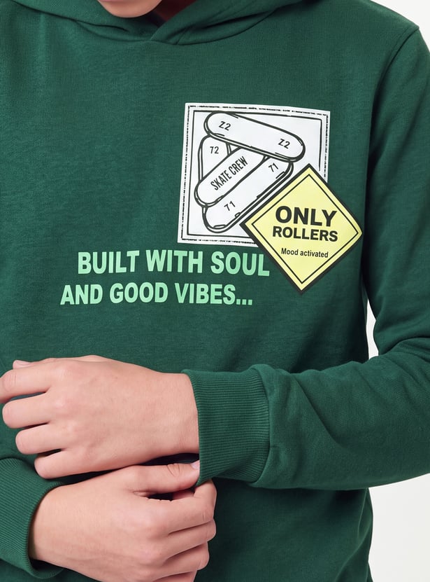 Boys Printed Pullover Hoodie