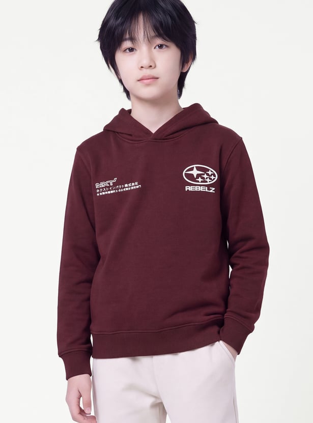 Boys Printed Pullover Hoodie