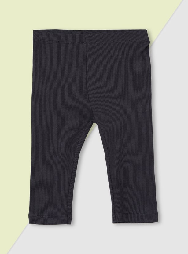 Girls Ribbed Leggings - Pack of 2