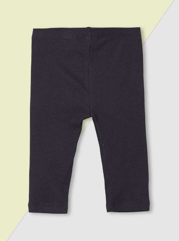 Girls Ribbed Leggings - Pack of 2