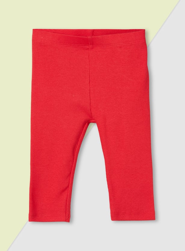 Girls Ribbed Leggings - Pack of 2