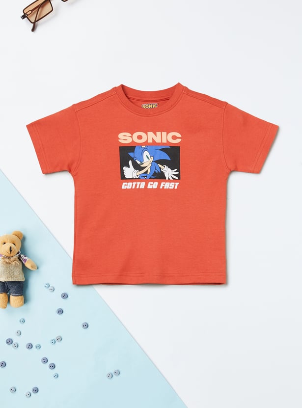 Boys Sonic Printed T-shirt